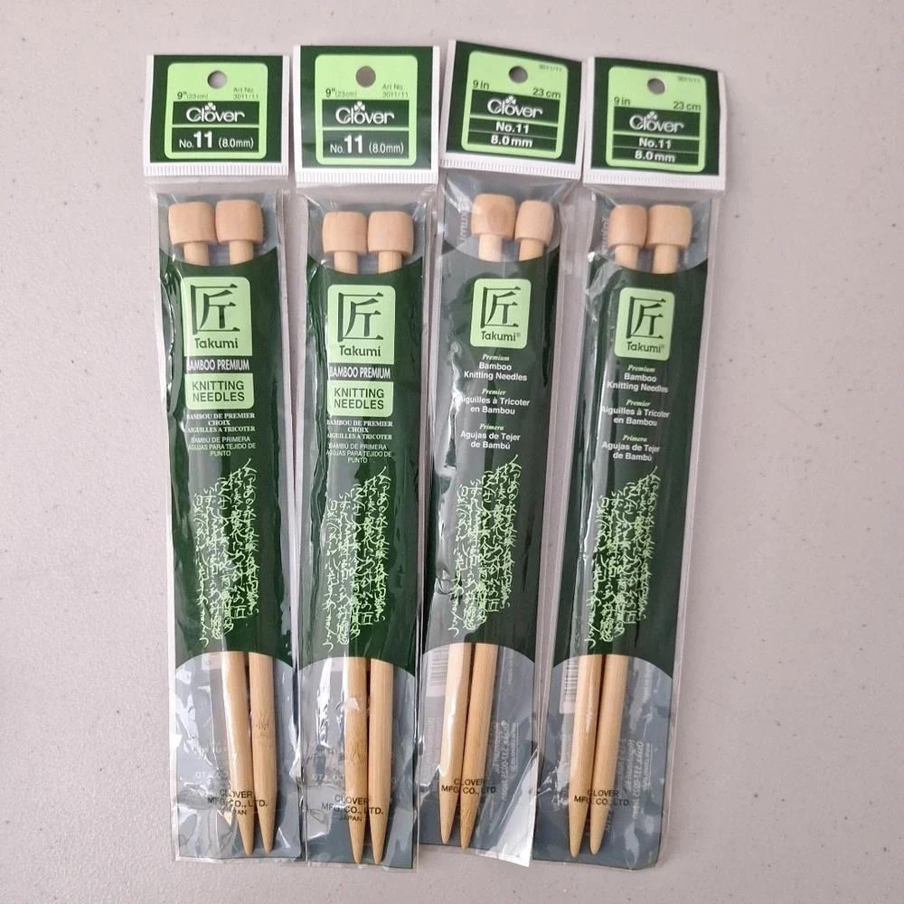 Clover Takumi Bamboo Double Point Knitting Needles 9